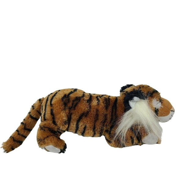 Peek a Boo Toys Tiger Plush Orange Black Striped Big Cat Stuffed Animal Toy - Picture 4 of 9
